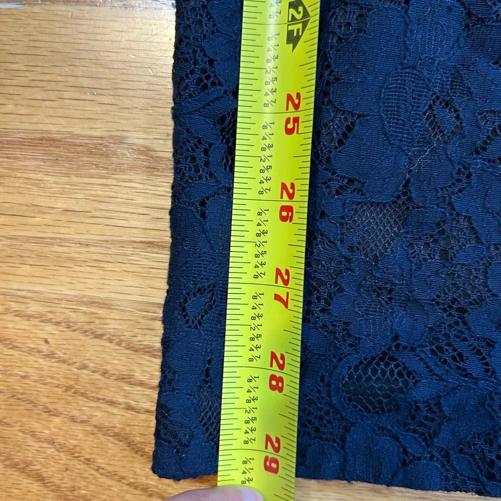 Adrianna Papell Midnight Blue Cocktail Lace Dress Belt Size 10 Cocktail Party
